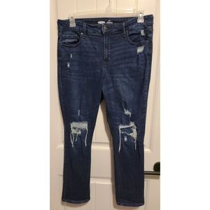 Old Navy power slim straight high rise jeans 14 womens